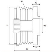 Шкив обгонный генератора APM6711