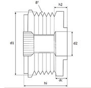 Шкив обгонный генератора APZ8780