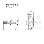 Вал турбокомпрессора MST0877