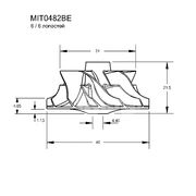 Крыльчатка турбокомпрессора MIT0482