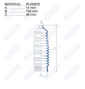 Пыльник рулевой рейки RDZ0304MG