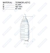 Пыльник рулевой рейки RDZ0502MG