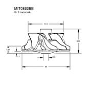 Крыльчатка турбокомпрессора MIT0863