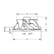 Крыльчатка турбокомпрессора MIT0148