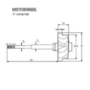 Вал турбокомпрессора MST0696