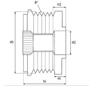 Шкив обгонный генератора APZ8724