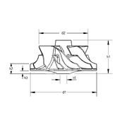 Крыльчатка турбокомпрессора MIT1036