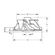 Крыльчатка турбокомпрессора MIT0029