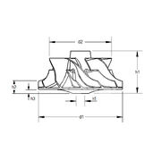 Крыльчатка турбокомпрессора MIT0885