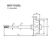 Вал турбокомпрессора MST1532