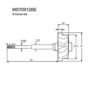 Вал турбокомпрессора MST0912