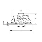 Крыльчатка турбокомпрессора MIT0388