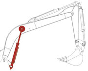 Гидроцилиндр стрелы HSC1215